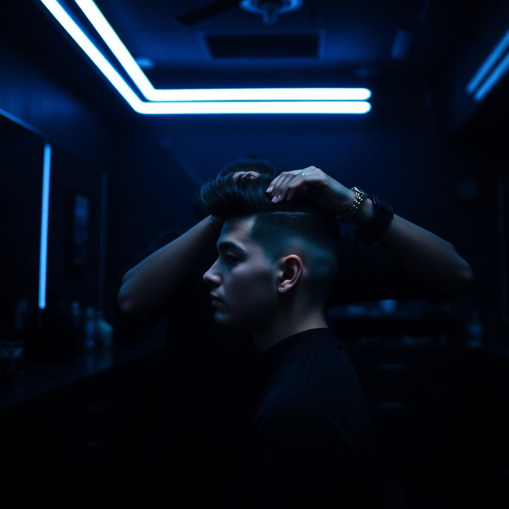 Interno della barberia Elite Brothers a Bologna